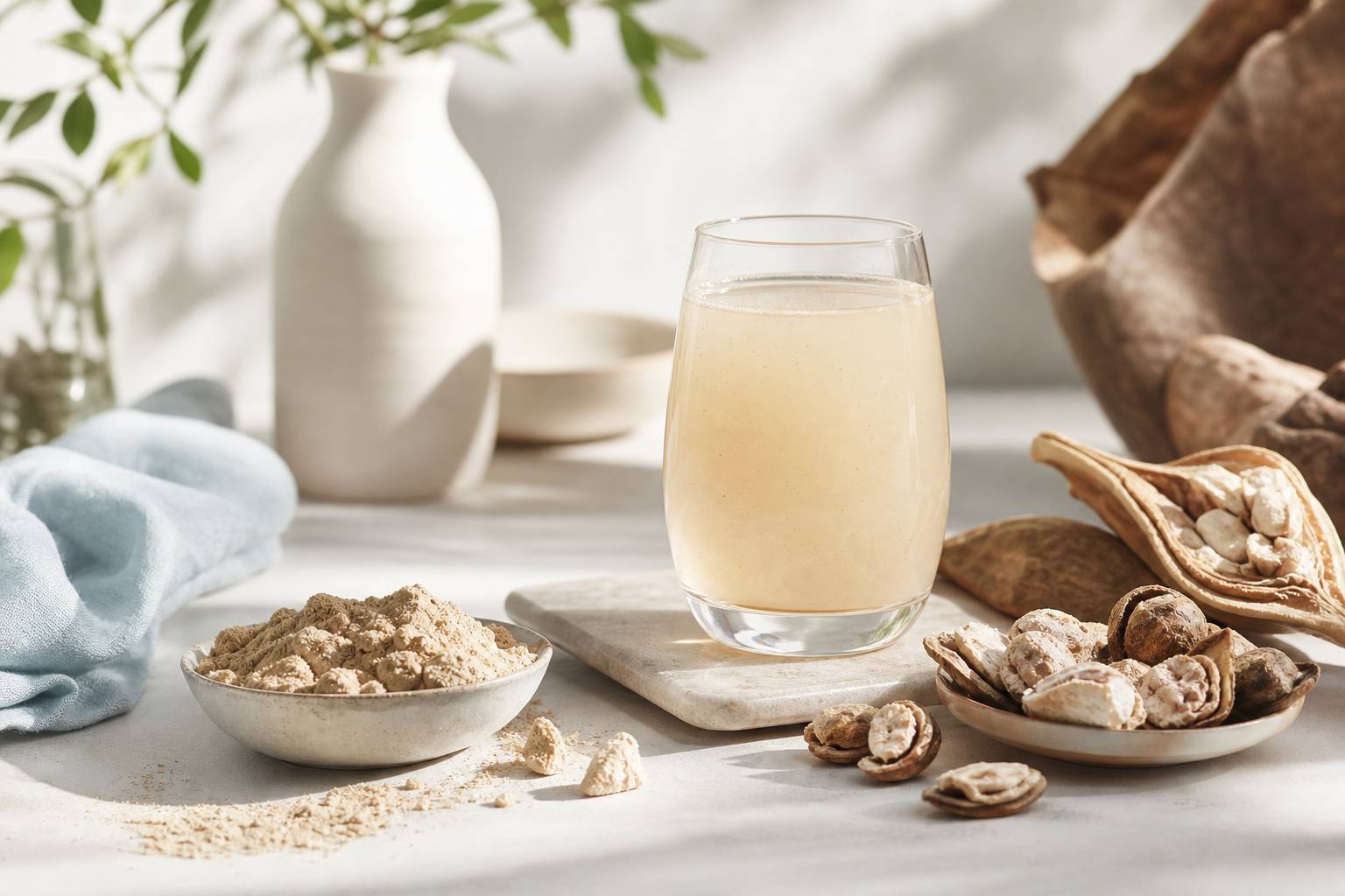 Boisson au baobab poudre fruits secs nutrition bien-etre naturel vitamines