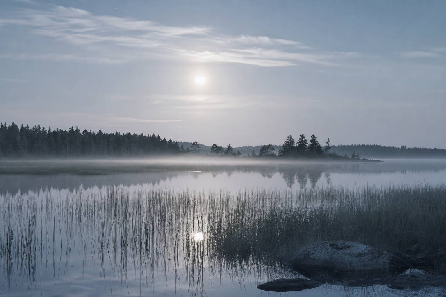 Clair de lune paysage naturel bien-etre interieur