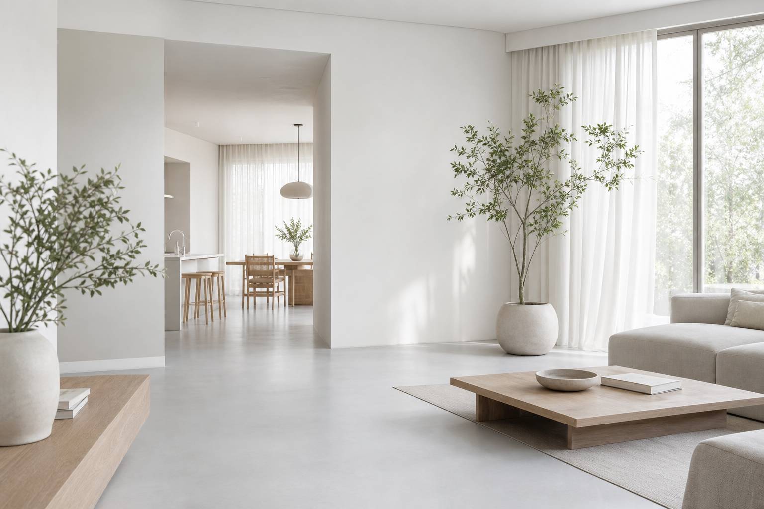 Espace lumineux nature apaisante fraicheur bien-etre