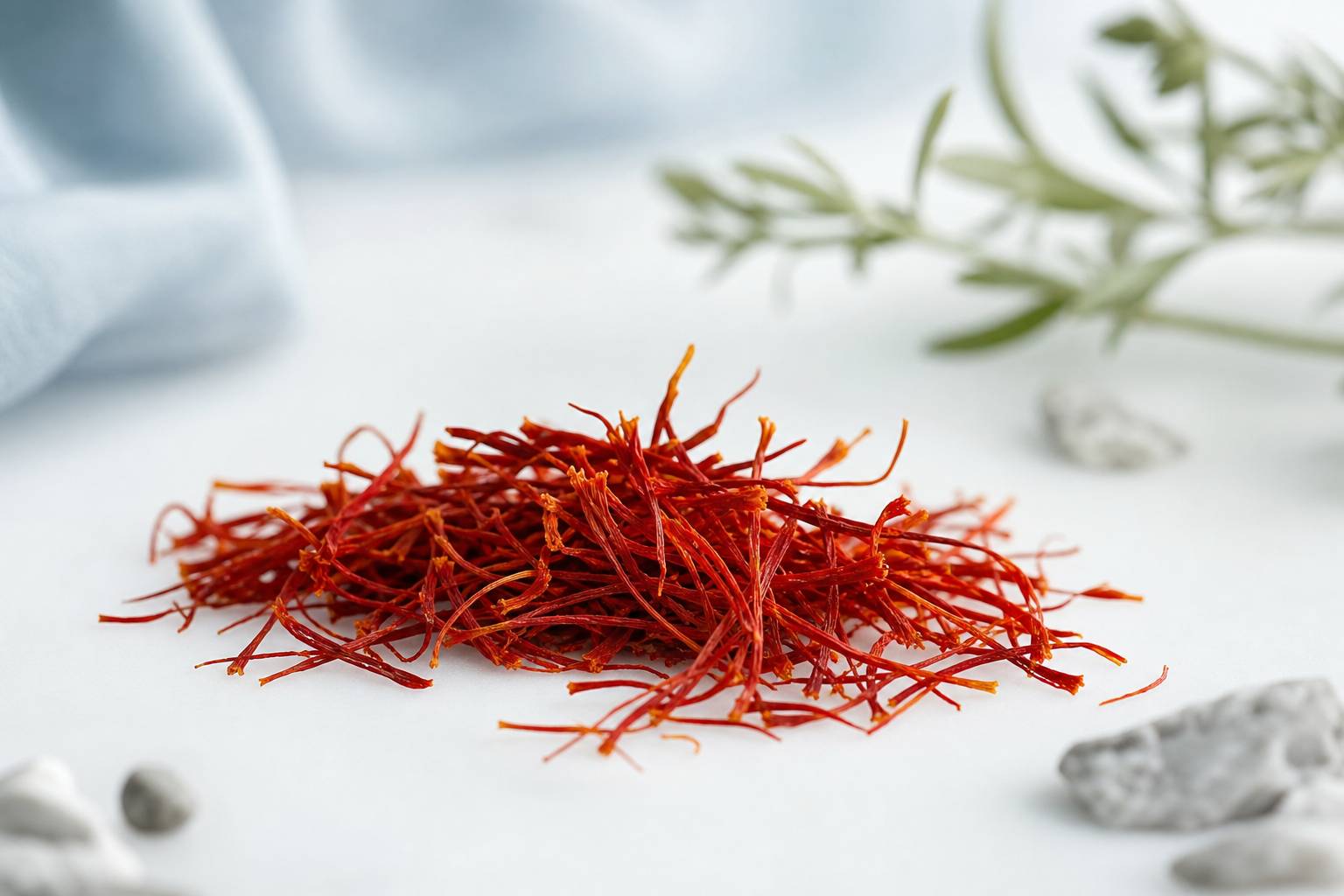 Fils de safran seches epice precieuse gout gastronomie bien-etre